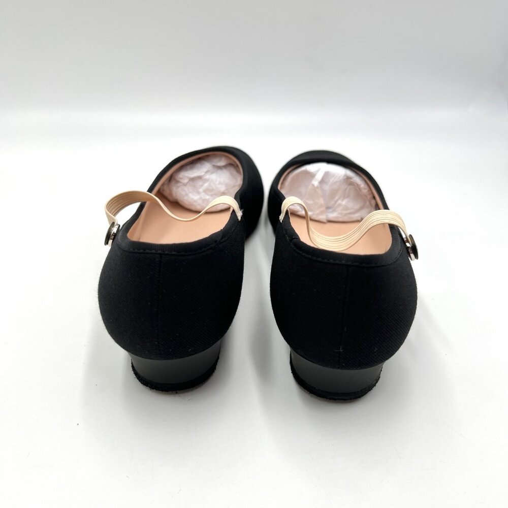 Bloch Womens Size‎ 7.5 S0326L Accent Black Canvas Dance Heels Shoes - Picture 7 of 14